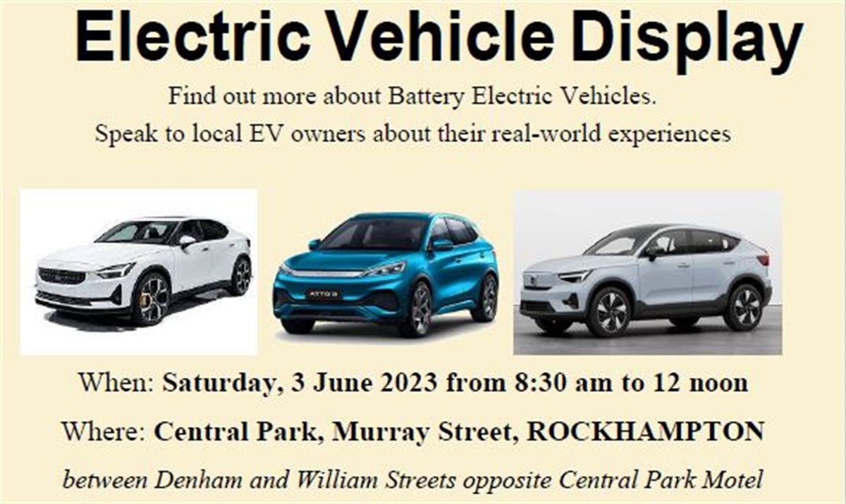 Electric Vehicle Display Rockhampton Regional Council