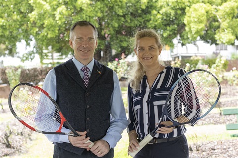 CQ Health Chief Executive Steve Williamson and Councillor Cherie Rutherford