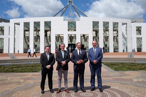 Mayor Matt Burnett, Mayor Andy Ireland, Mayor Tony Williams, RDACWQ Chair Grant Cassidy.jpg