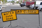 Road closed sign