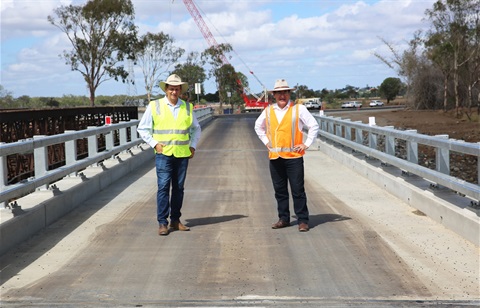 Cr Williams and Cr Wickerson on the new Gavial Creek Bridge.jpg