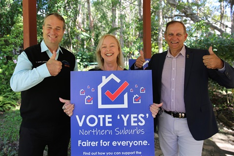 Cr Latcham, Tracy Flenady, Mayor Williams.jpg