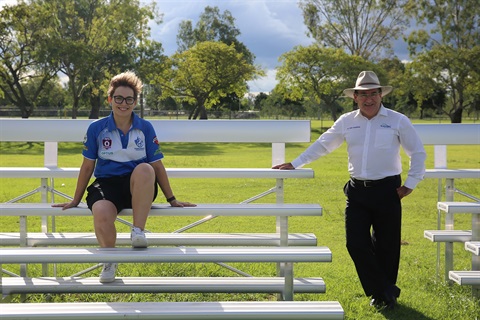 Rachele Belz and Councillor Drew Wickerson at Kele Park.jpg