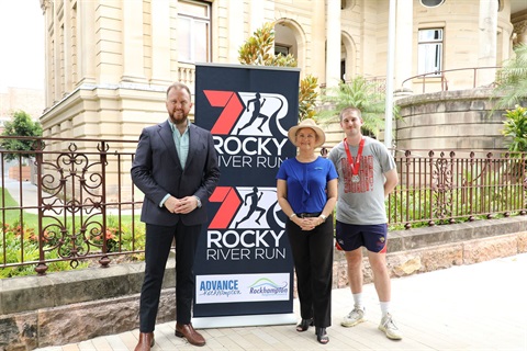 7Rocky River Run - Zac Garven, Councillor Cherie Rutherford, Dominic Campbell