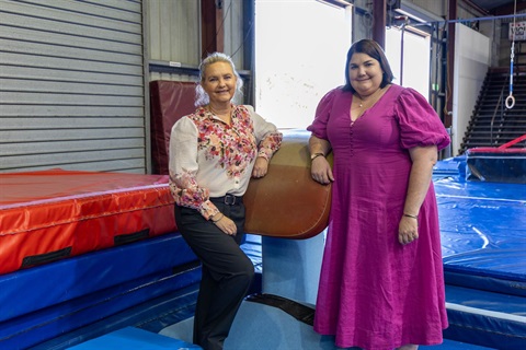 Cr Cherie Rutherford and Victoria Park Gymnastics and Trampoline Club Committee President Kirsty Zaghini._.jpg