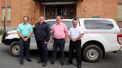 L-R Mayor Tony Williams, Mr Eddie Cowie, Mr Barry O'Rouke MP, and Councillor Drew Wickerson.jpg