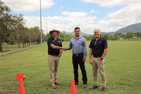 Mayor Tony Williams, Luke Stanke (Director of Stanke Electrical Group), Cr Grant Mathers.JPG