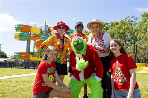Northside Pool staff with Cr Rutherford and the Grinch (4 of 1).jpg