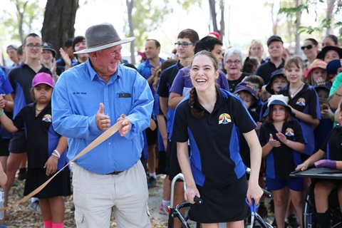 Cr Fisher, School Captain Alana St Henry and students from Rockhampton North Special School 4.jpg