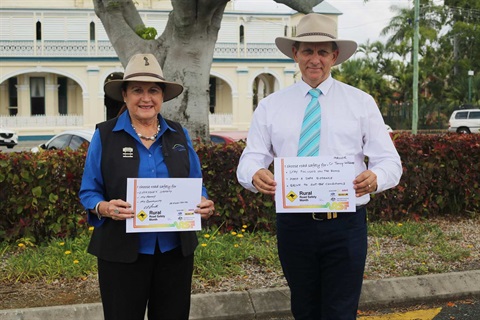 Cr Smith and Mayor - Rural Road Safety Month