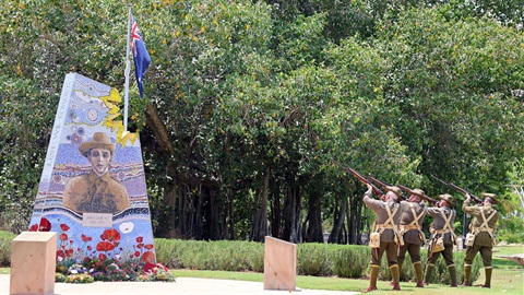 The volley salute John Leak Memorial.jpg