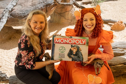 Cr Rutherford and Emma Watkins with Monopoly Gift.jpg