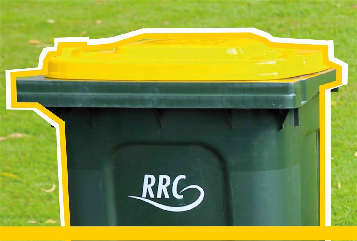 Yellow lid Recycling Wheelie Bin Rockhampton Regional Council