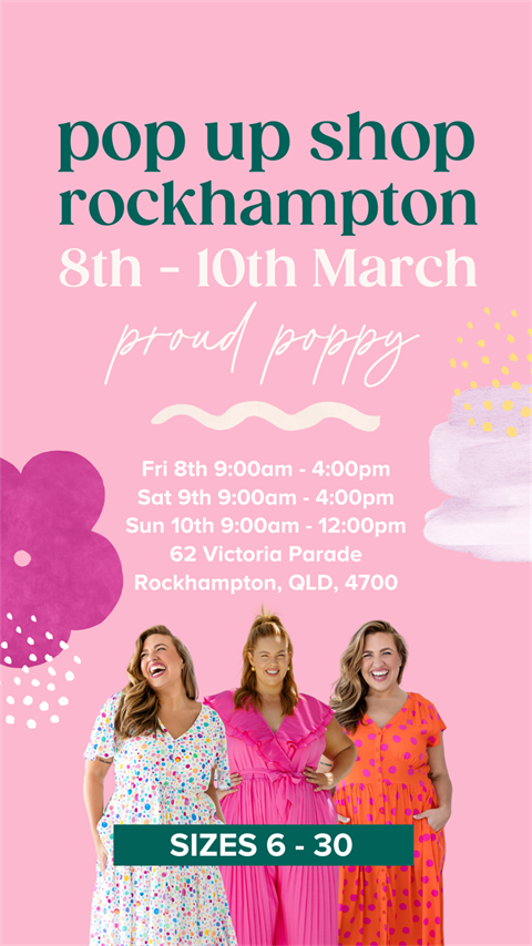 Proud Poppy Clothing Pop Up Sale! Rockhampton Regional Council