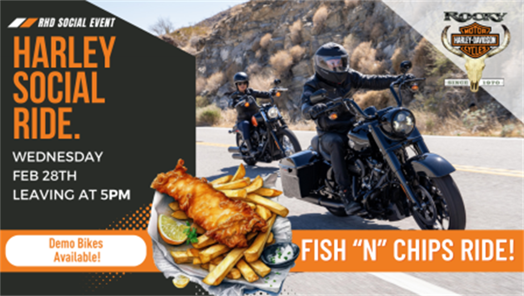 Rocky HarleyDavidson Fish N Chips Social Ride! Rockhampton Regional