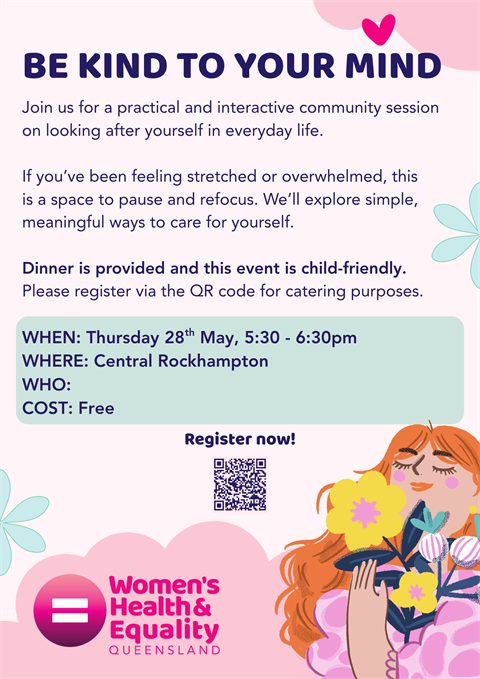 Be Kind to Your Mind Free health and wellbeing event for women and girls